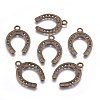 Tibetan Style Alloy Horseshoe Pendants X-TIBEP-23708-AB-NR-2