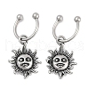 Sun 316 Surgical Stainless Steel Dangle Half Hoop Earrings for Women EJEW-G416-47AS-4