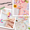 SUNNYCLUE 4Pcs 2 Styles Hot Air Balloon & Rainbow Silicone Beads Knitting Needle Protectors/Knitting Needle Stoppers DIY-SC0023-90-5