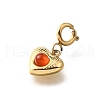 Heart 304 Stainless Steel Pendant Decorations STAS-H202-29G-2