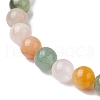 Natural Mixed Stone Round Beaded Stretch Bracelets BJEW-JB09917-04-3