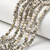 Electroplate Opaque Glass Beads Strands EGLA-A034-P6mm-S17-1