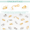 Unicraftale 20Pcs 2 Colors 304 Stainless Steel Clip-on Earring Findings with Imitation Pearl Plastic Beaded STAS-UN0054-72-5
