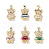 Brass Micro Pave Cubic Zirconia Pendants KK-M240-18-1
