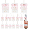30Pcs Polyester Bowknot & Paper Card Pendant Decoration HJEW-OC00028-02-1
