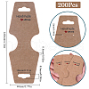 SOFPLATE 200Pcs Cardboard Fold Over Paper Display Hanging Cards CDIS-SP0001-01-2