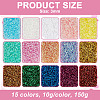 Olycraft 150G 15 Colors Detachable Plastic Beads DIY-OC0012-61-2