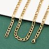 Fashionable 304 Stainless Steel Figaro Chain Necklaces for Men STAS-A028-N017G-2