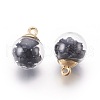 Transparent Glass Bottle Pendants GLAA-L018-04-2