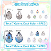  210Pcs 14 Colors Electroplate Transparent Glass Beads EGLA-PH0001-50-2