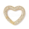 Rack Plating Brass Micro Pave Cubic Zirconia Twister Clasps KK-NH0002-10G-01-1