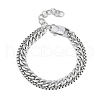 304 Stainless Steel Curb Chains Bracelets BJEW-S156-01P-1
