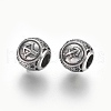 316 Surgical Stainless Steel European Beads STAS-P212-18P-10-2