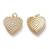 Brass Micro Pave Cubic Zirconia Pendants ZIRC-F116-06-G-2