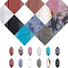 N24Pcs 12 Style Faceted No Hole Natural & Synthetic Gemstone for Wire Wrapped Pendants Making G-NB0003-01-3