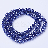 Electroplate Glass Beads Strands X-EGLA-A034-P4mm-A11-2