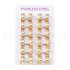 Ion Plating(IP) Round 304 Stainless Steel Hoop Earrings EJEW-M001-04G-3