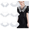  6Pcs 6 Style White Embroidered Organdy Collar AJEW-NB0004-01-10