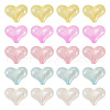 50Pcs 5 Colors Rainbow Iridescent Plating Acrylic Beads RESI-TA0002-19-1