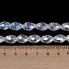Transparent Electroplate Glass Beads Strands EGLA-N013-T6mm-B01-4