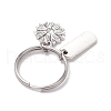 Tibetan Style Alloy Keychains KEYC-JKC01208-5