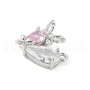 Brass Micro Pave Cubic Zirconia Pendants KK-M326-17-P02-2