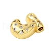 Rack Plating Brass Micro Pave Clear Cubic Zirconia Perdants KK-C067-11G-J-2