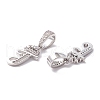 Eco-Friendly Brass Micro Pave Cubic Zirconia Pendants KK-K265-01P-T-2