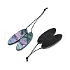 2Pcs Natural Black Lip Shell Pendants FIND-Z079-01A-2
