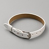 Blank PU Leather Cord Bracelet with Alloy Clasps AJEW-TAC0041-01A-08-2