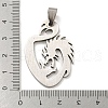 Non-Tarnish 304 Stainless Steel Pendants STAS-M329-09P-3