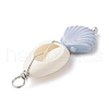 Natural Cowrie Shell & Plastic Shell Shape Pendants PALLOY-JF03795-5