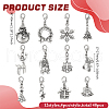 Christmas Alloy Pendant Decoration HJEW-FG00003-2