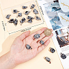 Beebeecraft 20Pcs Natural Snowflake Obsidian Pendants G-BBC0001-50A-3