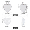 Unicraftale 102Pcs DIY Heart Pendant Making Kits STAS-UN0021-30P-3