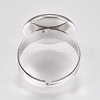 Tarnish Resistant 304 Stainless Steel Pad Ring Settings STAS-G173-19P-14mm-6