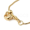 Rack Plating Brass Box Chain Bracelet Making KK-M285-04KCG-3