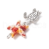 7Pcs 7 Styles Dyed Synthetic Turquoise Starfish & Alloy Sea Animals Pendants PALLOY-JF03754-6