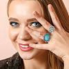 DELORIGIN 4Pcs 4 Styles Alloy Snap Rings for Women Men RJEW-DR0001-03A-7