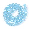 Electroplate Imitation Jade Glass Beads Strands GLAA-T032-J8mm-AB04-2