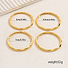 4Pcs Luxury Geometric Wave Zinc Alloy Bangles for Women's Daily Wear TW4371-2-5