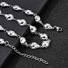 304 Stainless Steel Ladybug Link Chain Necklaces for Women Men NJEW-K249-21A-P-3