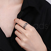 Hollow Out Rose 925 Sterling Silver Adjustable Finger Rings for Women FS-WG9E7B5-01-4