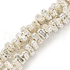 Electroplated Natural Lava Rock Beads Strands G-I360-H02-04-1
