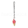 Glass Beaded Ice Cream Pendant Decorations HJEW-MZ00179-01-2