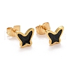 304 Stainless Steel Enamel Stud Earrings EJEW-B009-07G-01-1