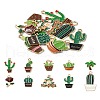 10Pcs 10 Styles Plant Alloy Enamel Pendants ENAM-YW0004-09-1