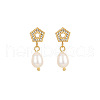 Mother's Day Jewellery Stainless Steel Earrings with Pearl NB4152-2-1