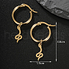 Fashionable Retro Casual Snake Stainless Steel Hoop Earrings AH0980-6