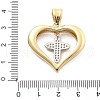 Rack Plating Brass with Cubic Zirconia Pendants KK-Q017-10A-G-3